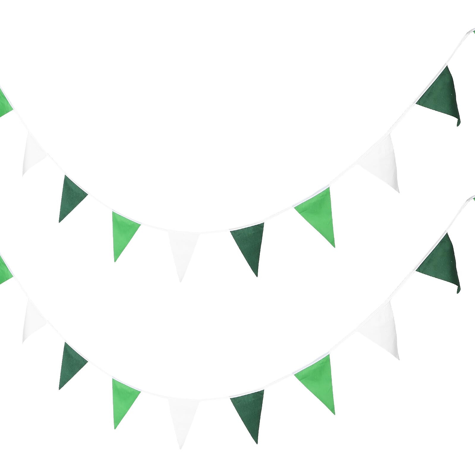 HANABASS 3 Piezas Banderines Triangulares Color Sólido Verde Degradado Guirnalda Decorativa para Cumpleaños Bodas y Jardines y Fácil de Colgar