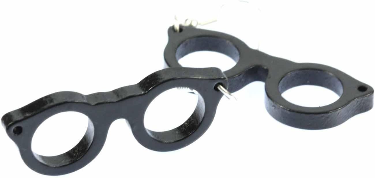 Glasses Earrings Hanger Miniblings Eye Glass Frame Hipster Woody Spectacles