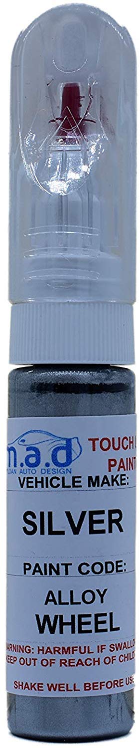 madAUTO SILVER ALLOY WHEEL TOUCH UP PEN REPAIR PAINT WITH BRUSH CURBING SCRATCH (PAINT + PRIMER + LACQUER)