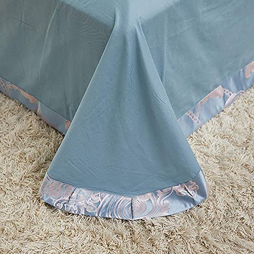 Parure de lit double taille coton et satin couleur or