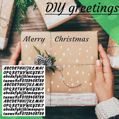 Image of 2010 Pieces 10 Sheets Letter Stickers,Self Adhesive Waterproof Vinyl Mailbox Numbers Stickers,Alphabet Decals for DIY,Window,Door,Sign,Bike,Car,Laptop,Scrapbook (Black, 1 /2 Inch)