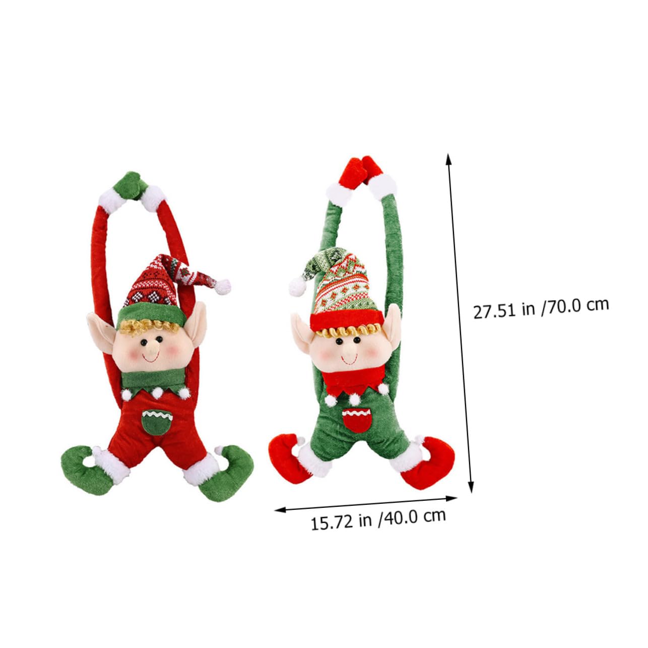 NOLITOY 2stücke Rote Weihnachts-Elfen Türdekoration Kreative Vorhangklammern Mit Lustigem Design Langlebig Und Vielseitig Für Fenster Türen Bäume Weihnachtliche Deko Für Drinnen Und Drauße