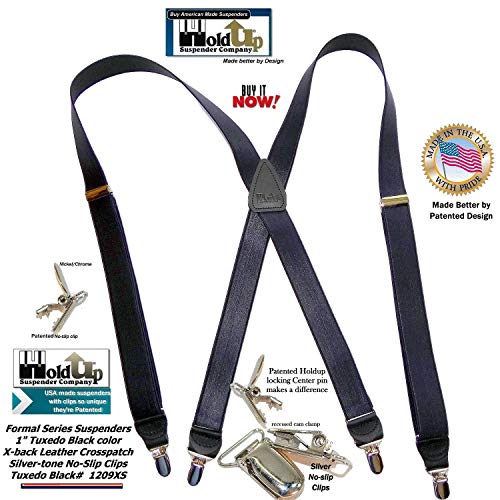 Image of Hold-Up Formal Series Men's X & Y-Back Suspenders with No-Slip Clips