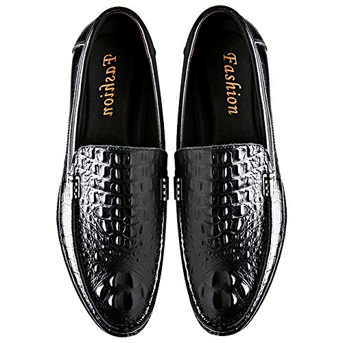 Zapatos de vestir ANUFER elegantes con textura cocodrilo de charol 6