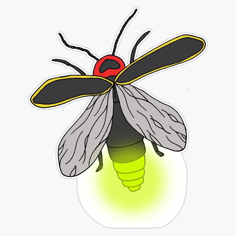 Lightning Bug Vinyl Decal Bumper Sticker 5"
