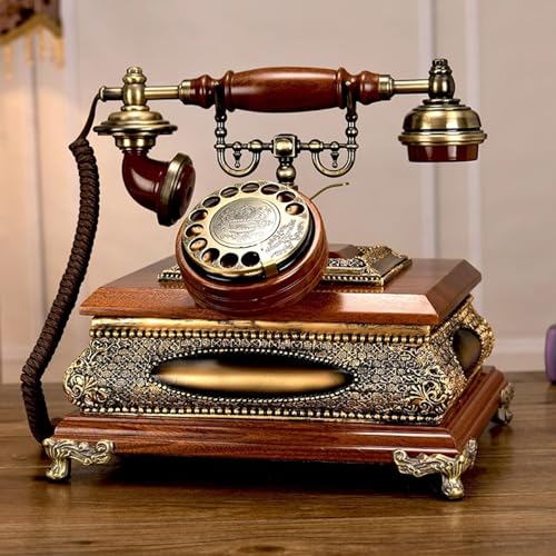 Téléphone rétro vintage en bois idée cadeau originale maison