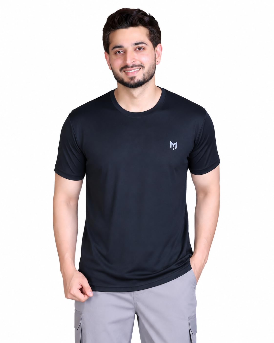Men's Polyester Lightweight Slim Fit Moisture-Wicking Activewear Workout Running Sports Gym Tshirt-image-25