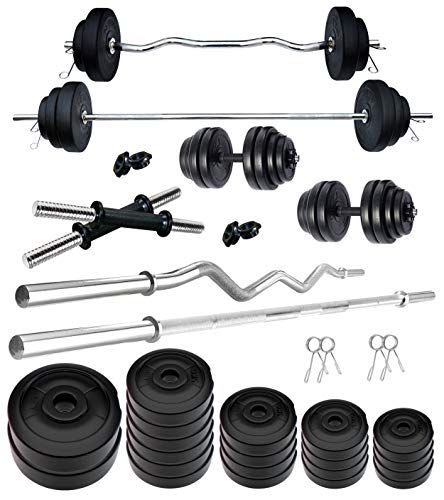 Kore PVC 20-100 Kg Home Gym Set with Multipurpose Fitness Bench +...