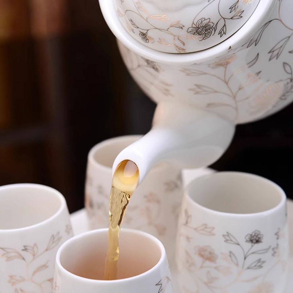 Teiera Teiera in Ceramica Postmoderna Semplice for Uso Domestico, Teiera di Grande capacità, Grande Set da tè Teiera A Pentola Singola Teiere