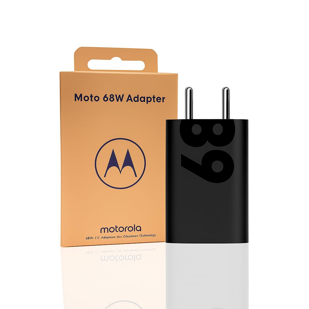 Motorola 68W TurboPower USB-C Charger for Edge 60 Pro, Moto Fusion Series, G-Series, Razr 60 & More – Fast Charging Adapter (Black)-image-35
