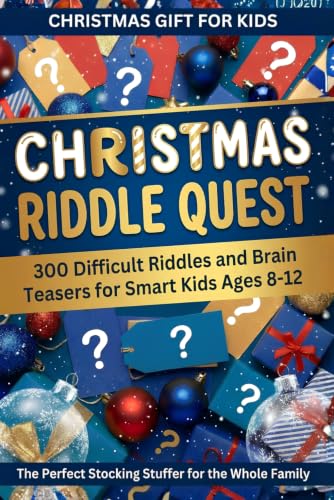 Christmas Gift for Kids: 300 Difficult Riddles and Brain Teasers for Smart Kids Ages 8-12 — A Fun Activity Book and Stocking Stuffer the Whole Family Will Love image 2