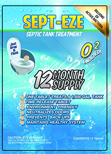 Sept Eze America's BEST Septic Treatment 12 month Supply 12 Tablets