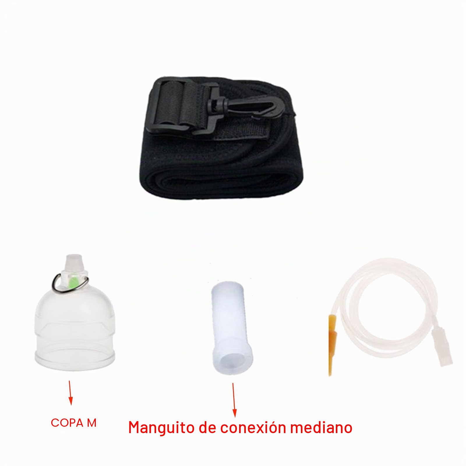 Bomba de pene Extensor de pene Ampliador Agrandamiento al vacío Crecimiento del pene Kit de succión Masturbtor Erección Juguete sexual para hombres(M CUP)