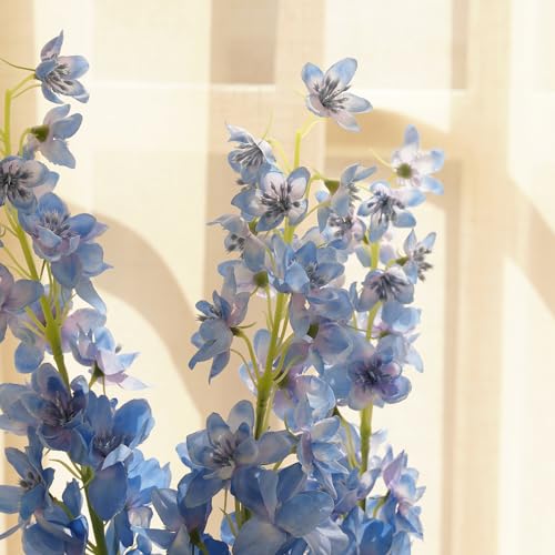 Image of PURE HOME + LIVING Dark Blue Faux Delphinium Spray 1 Piece