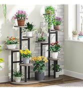 Tribesigns Pflanzenregal 6-stöckig 180 Cm - Industrielles Design Für Innen & Balkon