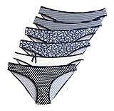 Miss Beautiful stylische Bikinislips aus weicher Baumwolle frisch duftend, 6er Pack, Größe 42 (XL), Farbe je 6X Colour Mix A
