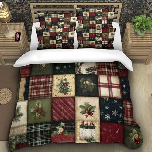 Parure de lit de Noël 140x200 microfbre housse de couette imprimée 3D