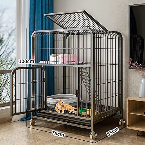 Cage pour chat et enclos intérieur modulable avec rampes et plates-formes - 2