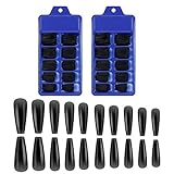 tao pipe 200 Stück Künstlich Nagelspitzen Falsche Nagel, Ballerina Fingernagel Nagel Spitzen lange Abdeckung, Nagelkleber für Frauen Madchen, 10 Größen((Schwarz)