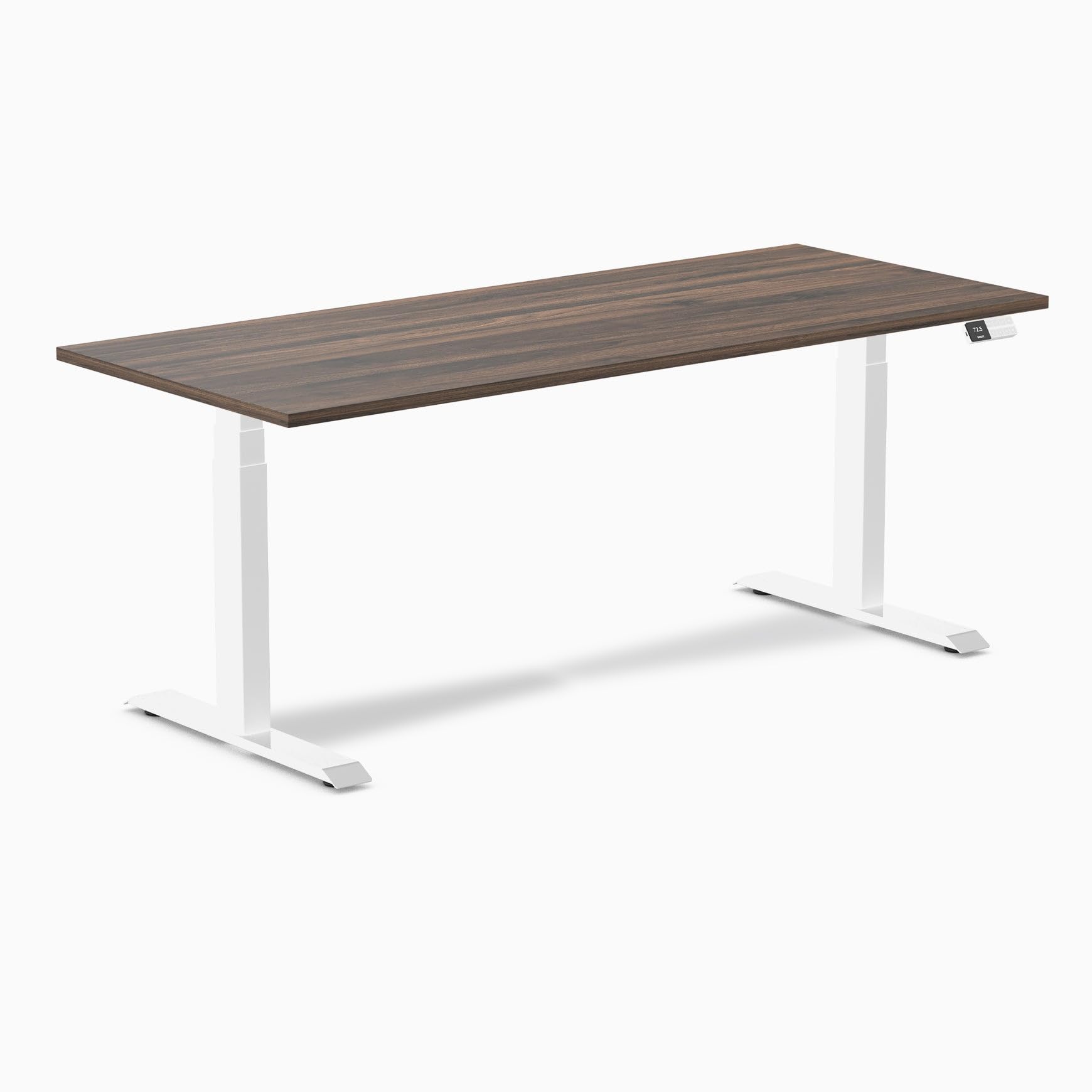 Desky Dual Laminate Sit Stand Desk Jarrah Legno 70.9" White