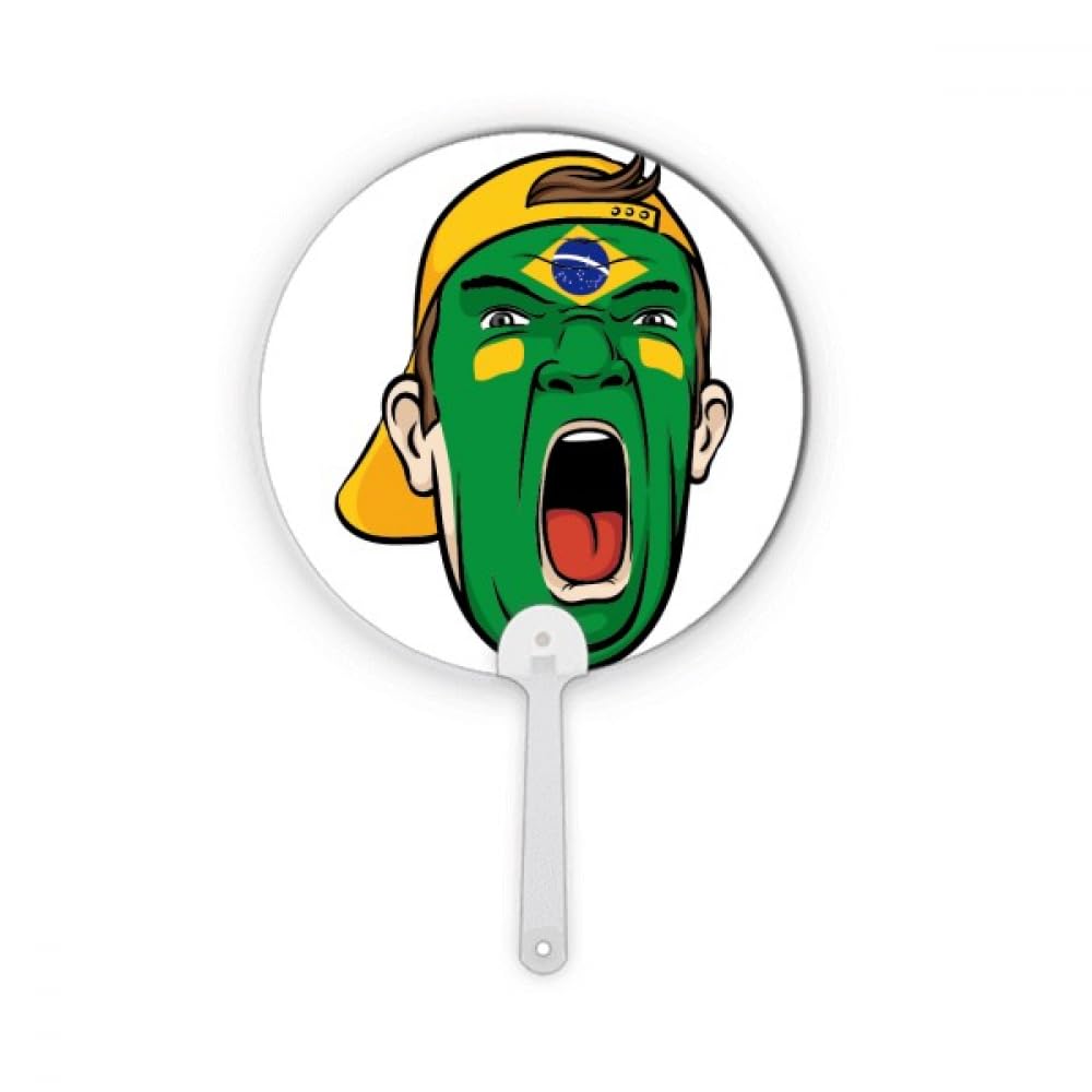 Chapeau de maquillage rond Brésil en plastique pour supporter