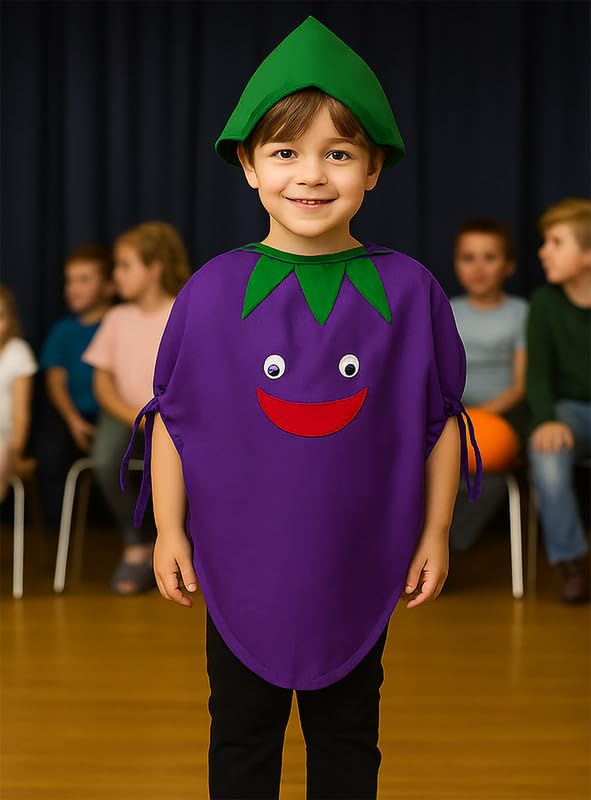 Image of FancyDressWale Fruit & Vegetable Fancy Dress Costume for Kids | Free Size 2-10 Years | School Fancy Dress, Stage Shows, Theme Parties