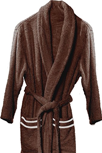 Atenas Home Textile Altea badjas van katoenen badstof, mt. M, 100% katoen, 320 g/m², beige/bruin X-Large bruin/beige