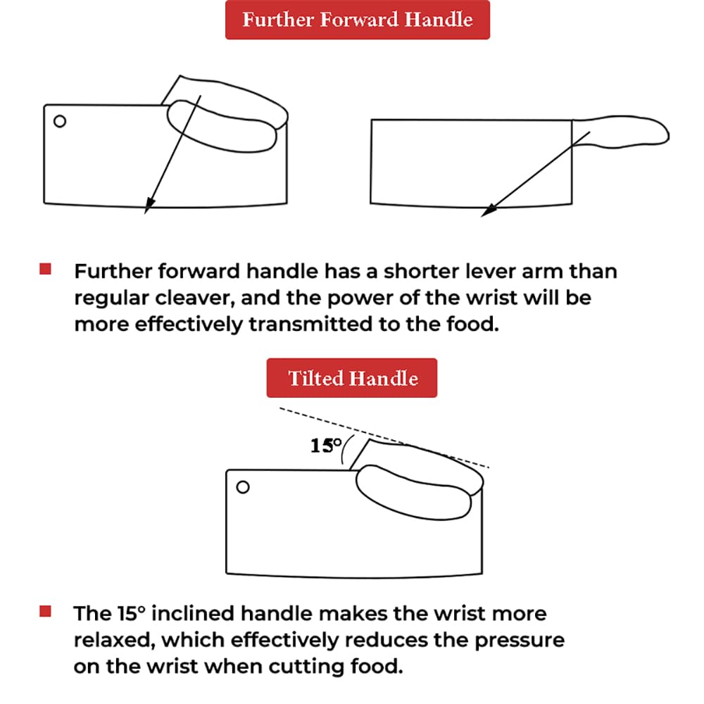 Meat Cleaver Knife Japanese Chef Knife for Vegeable Meat Cutting — Amazon image 5