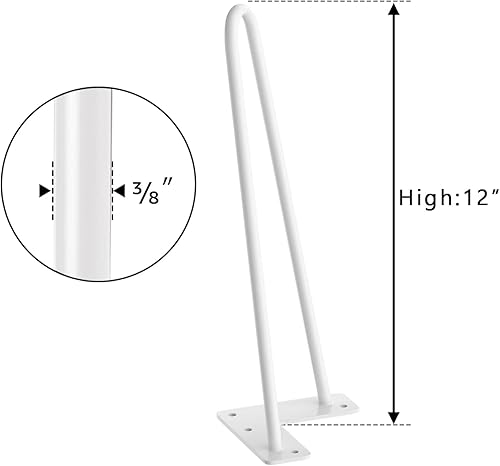Miniatura 60 de SMARTSTANDARD Patas de muebles de horquilla de alta resistencia de 16 pulgadas, proyectos de bricolaje de metal para mesitas de noche, mesa de café