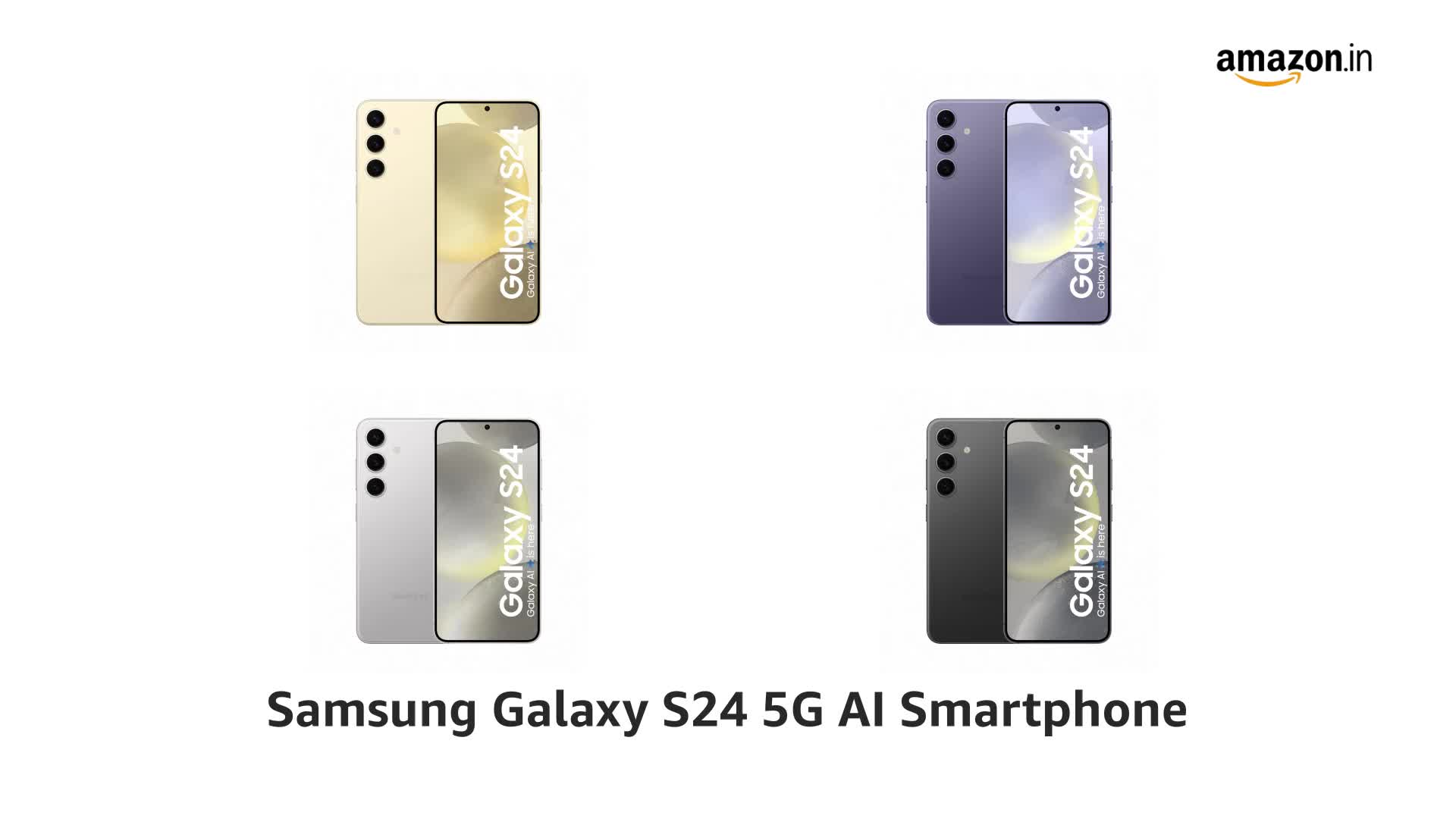 Samsung Galaxy S24 5G AI Smartphone (Cobalt Violet, 8GB, 256GB