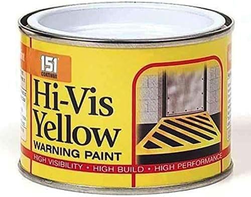 GSV Essentials 1x Hi-Vis Yellow Highway Warning Paint, High Visibility Road High Lighther Non Drip Paint,Safety Marker for Warning Sign, Interior and Exterior Use (180 ml)