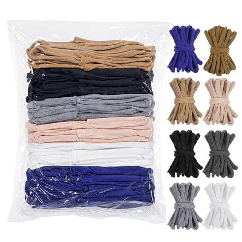 Image of Kifmurase 800 Pcs Refill Loops for 7-Inch Weaving Loom 8 Colors Loom Loops for Potholder Making, Elastic Nylon Weaving Loop Craft Flexible Loom Bands for Adult DIY Projects Gifts