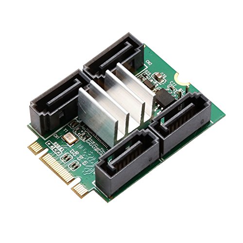 Syba 4 Port SATA III to M.2 M+B Key NGFF NVMe and SATA Socket Adapter Converter Card SD-ADA40118
