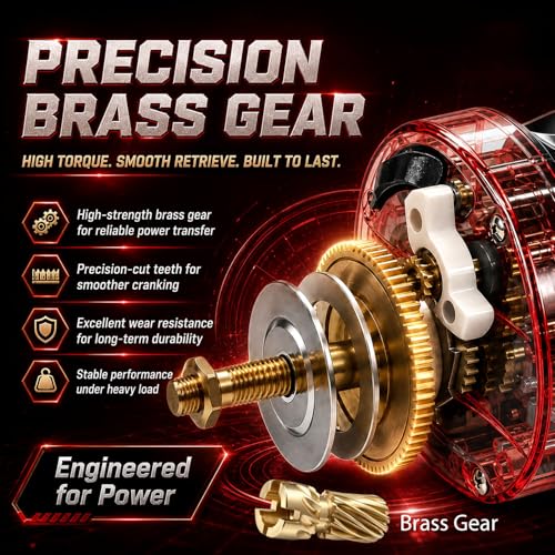 Sougayilang CatTyrant Carrete de Baitcasting con Freno Centrífugo, Empuñadura de Goma Sobredimensionada, Ideal para Bagres y Pescadores de Agua Dulce miniatura 5