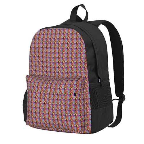 Mochila para adulto con estampado acústico y guitarras, resistente al agua miniatura 1