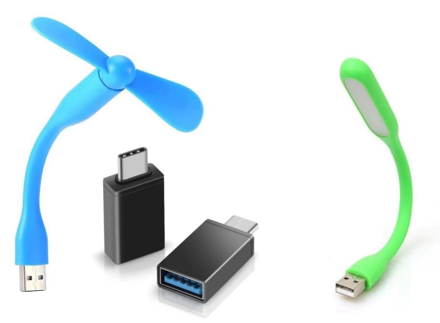 QOCXRRIN Portable Mini USB Dragon Fan with 2 Leaf & 1 Pc Poratble USB LED Light With USB To Type-C OTG, Connect with Laptop, Smartphone, Powerbank, USB Adapter/Hub (Multicolour) (B0CDSV8W1V) Amazon Price History, Amazon Price Tracker