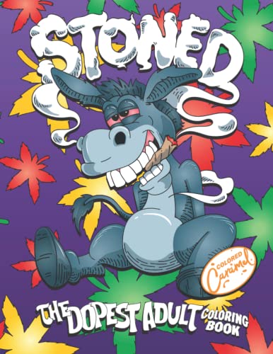 Stoned: The Dopest Adult Coloring Book: A Trippy Stoner Coloring Gift Book for Adults with Funny Animals Smoking Weed, Unique Psychedelic Illustrations for Stress Relief and Relaxation image 2