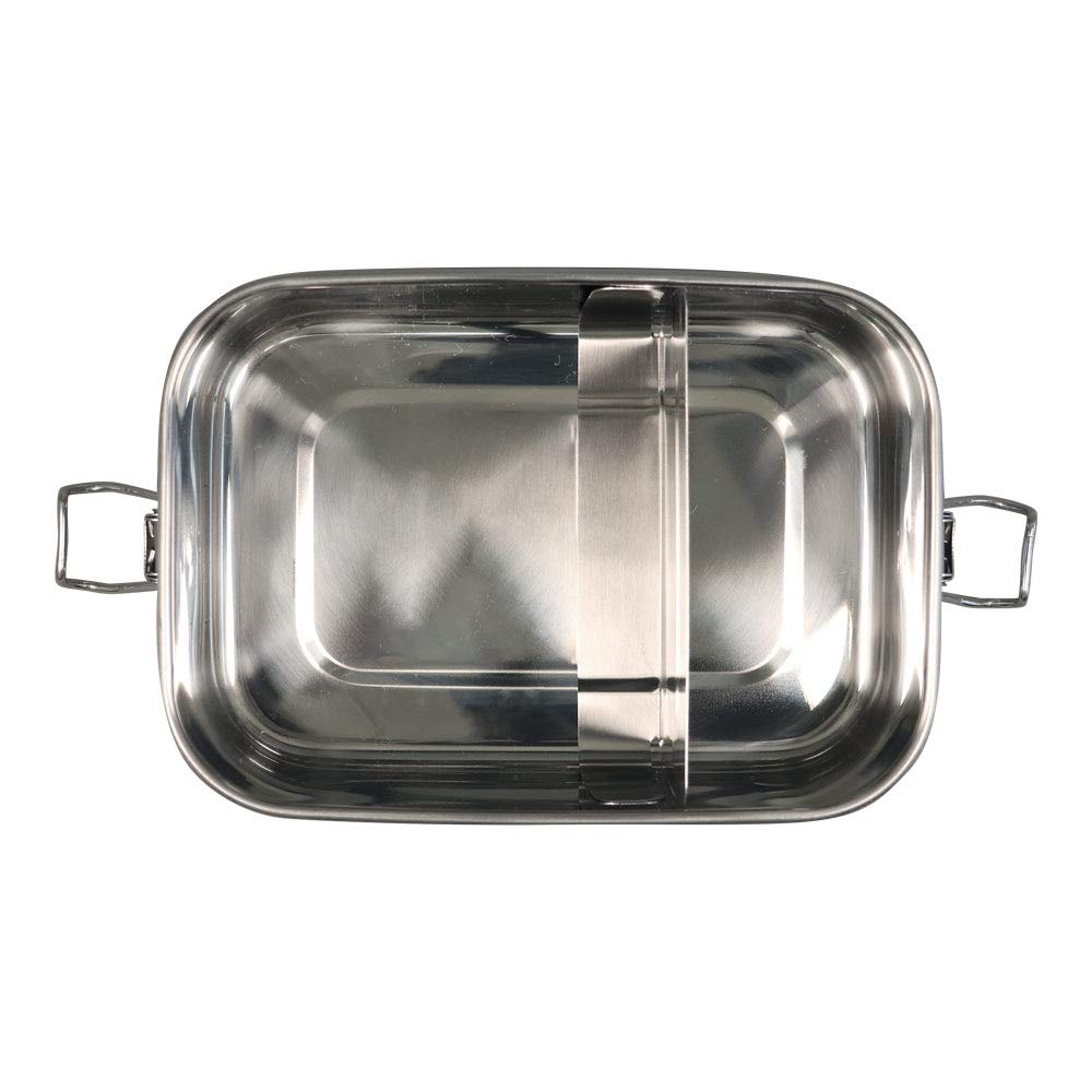 Pandoo Lunch Box Acciaio Inox 1200ml Con Divisore: Contenitore Per Alimenti A Prova Di Perdite Per Bambini E Adulti (Include Sacchetto Cotone E E-book Ricette) - 3