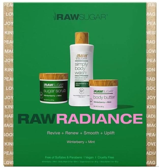 Raw Sugar Raiance Winterberry + Mint Body Love Bundle