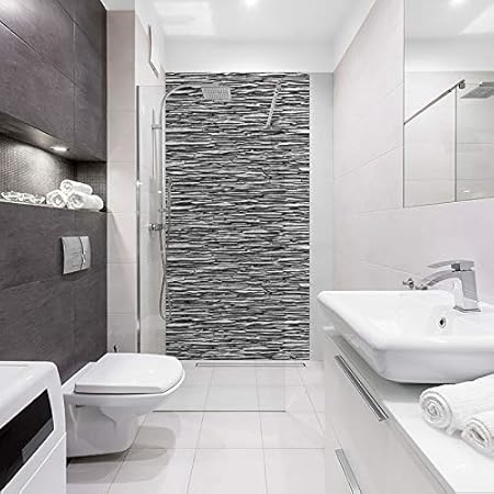 Panneau De Douche Decoratif Tendance 100x200cm Revetement Mural Salle De Bain Id Panneaux Marbre Amazon Fr Bricolage