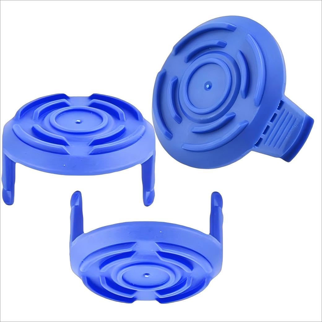 3-Piece Trimmer Cap Replacement for Worx WG150 WG151, Qualcast CGT183A CGT18LA1, Mac Allister MGTP18Li – Grass Trimmer Spool Head with 3 Pre-Wound Coils