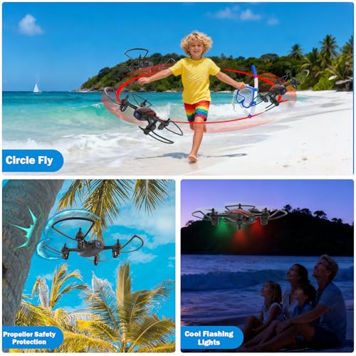 Drone with Camera 1080P HD, Remote Control Mini Drones for Kids and Adults, RC Quadcopter with One-Key Takeoff/Landing, Altitude Hold, 3D Flip, Gesture Selfie, 2 Batteries Drone for Boys and Beginners - Image 7