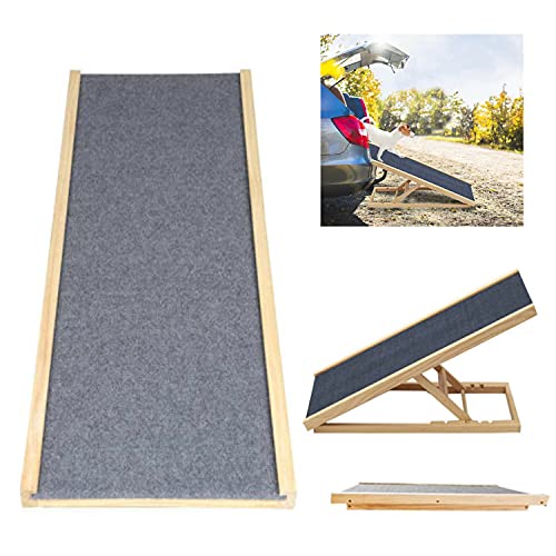 BRIEFNESS Rampa para perros plegable para coche, rampa antideslizante para gatos, perros grandes y pequeños, altura ajustable, ayuda para entrar en mascotas, sofá rampa para perros, 70 x 35 x 30 cm Cover