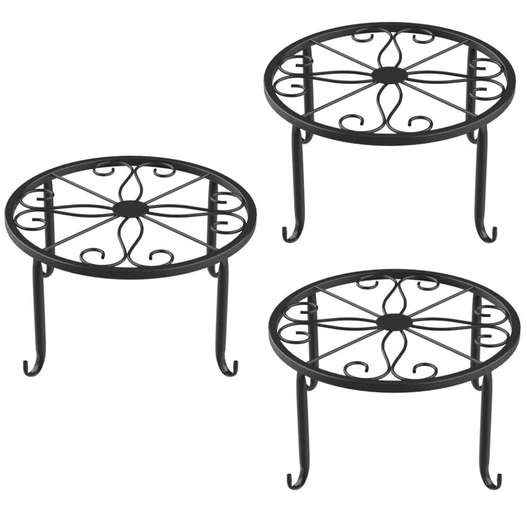 Supports ronds de conteneur en métal antirouille stables pour surélever les plantes