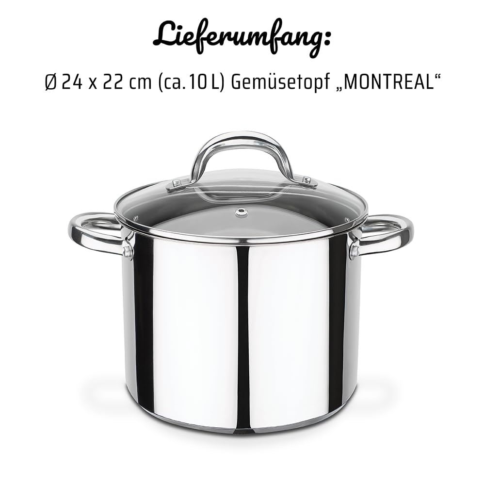 Gsw ‎990264 Montreal – hochwertiger Gemüse-Kochtopf mit Deckel 10 L – Bild 7