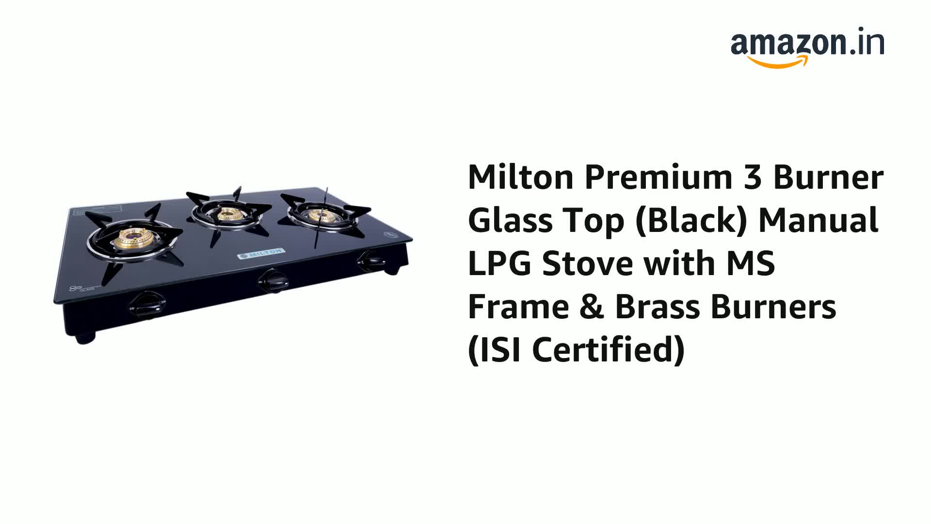 milton premium 3 burner gas stove