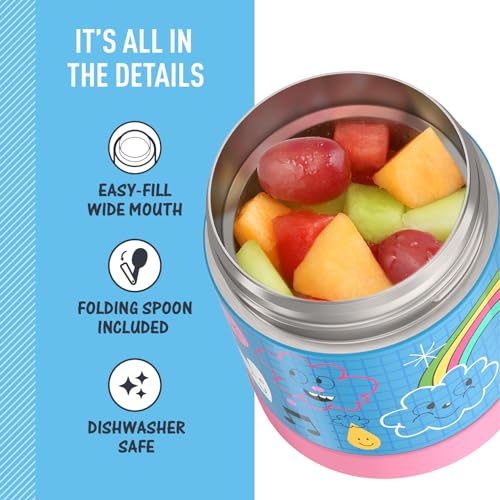 Image of THERMOS FUNTAINER 10 Ounce Stainless Steel Vacuum Insulated Kids Food Jar with Spoon, Sketchbook (Pack of 6)
