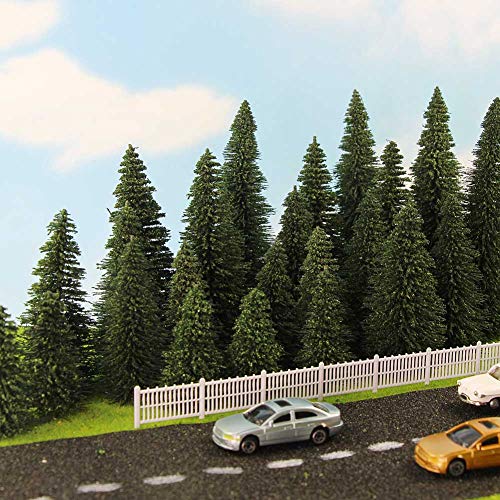 S0804 40Pcs Dark Green Pine Model Cedar Trees 2.05-4.96 Inch (52-126 Mm) For Model Railroad Scenery Landscape Layout Ho Oo Scale New #TOP2