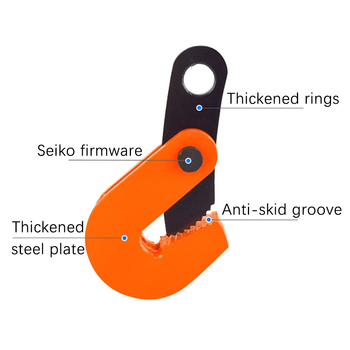 Pince De Levage Verticale 1T - Idéale Pour Plaques Métalliques Et Tôles Industrielles (0-20mm)