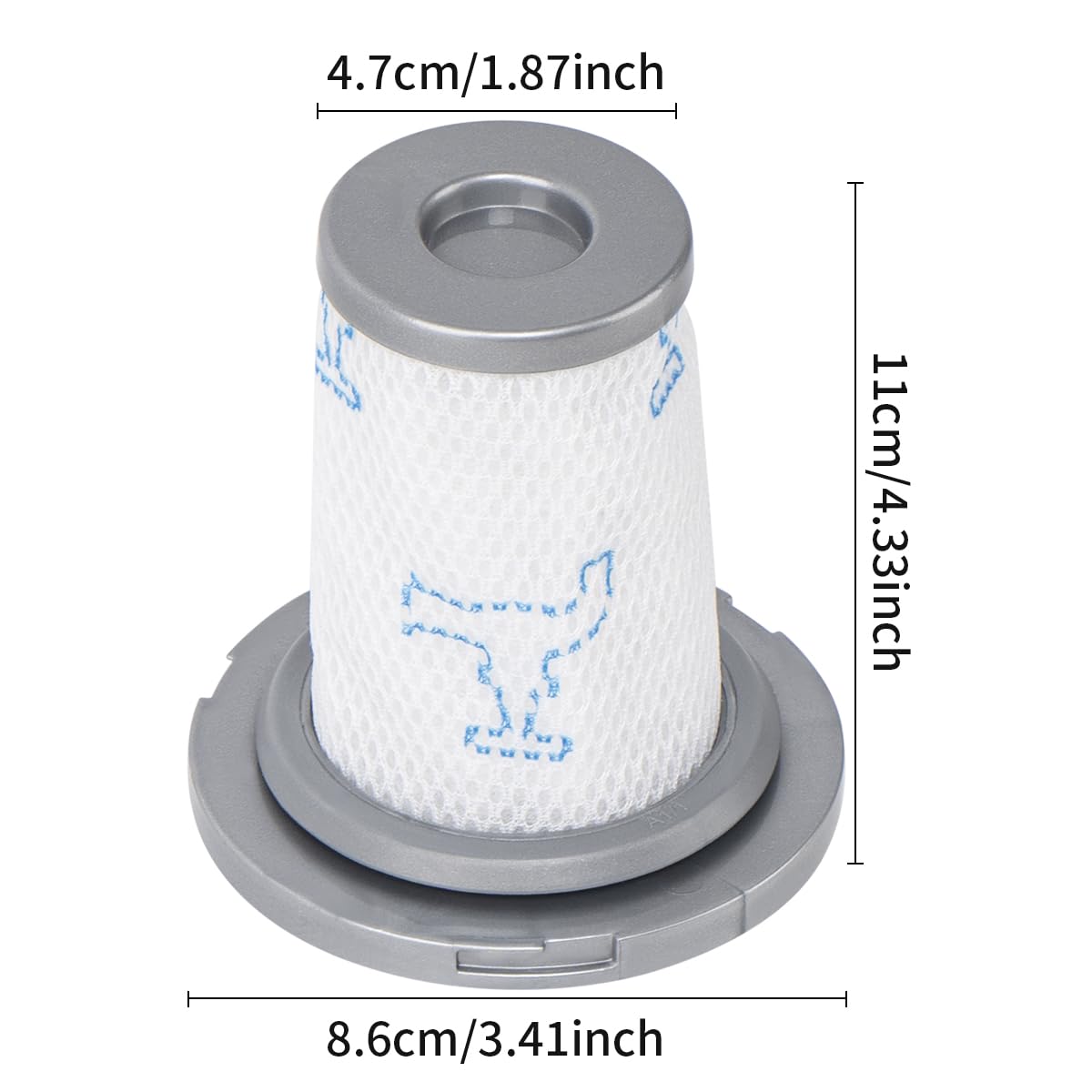 YanBan Filtri da 4 pezzi, compatibili con Rowenta X-Force Flex 8.60 RH96XX, RH9637 RH9638 RH9639 RH9677, per la serie X-PERT 6.60 RH68XX, RH6821WO, RH6837WO, RH6838WO, codice articolo ZR009006